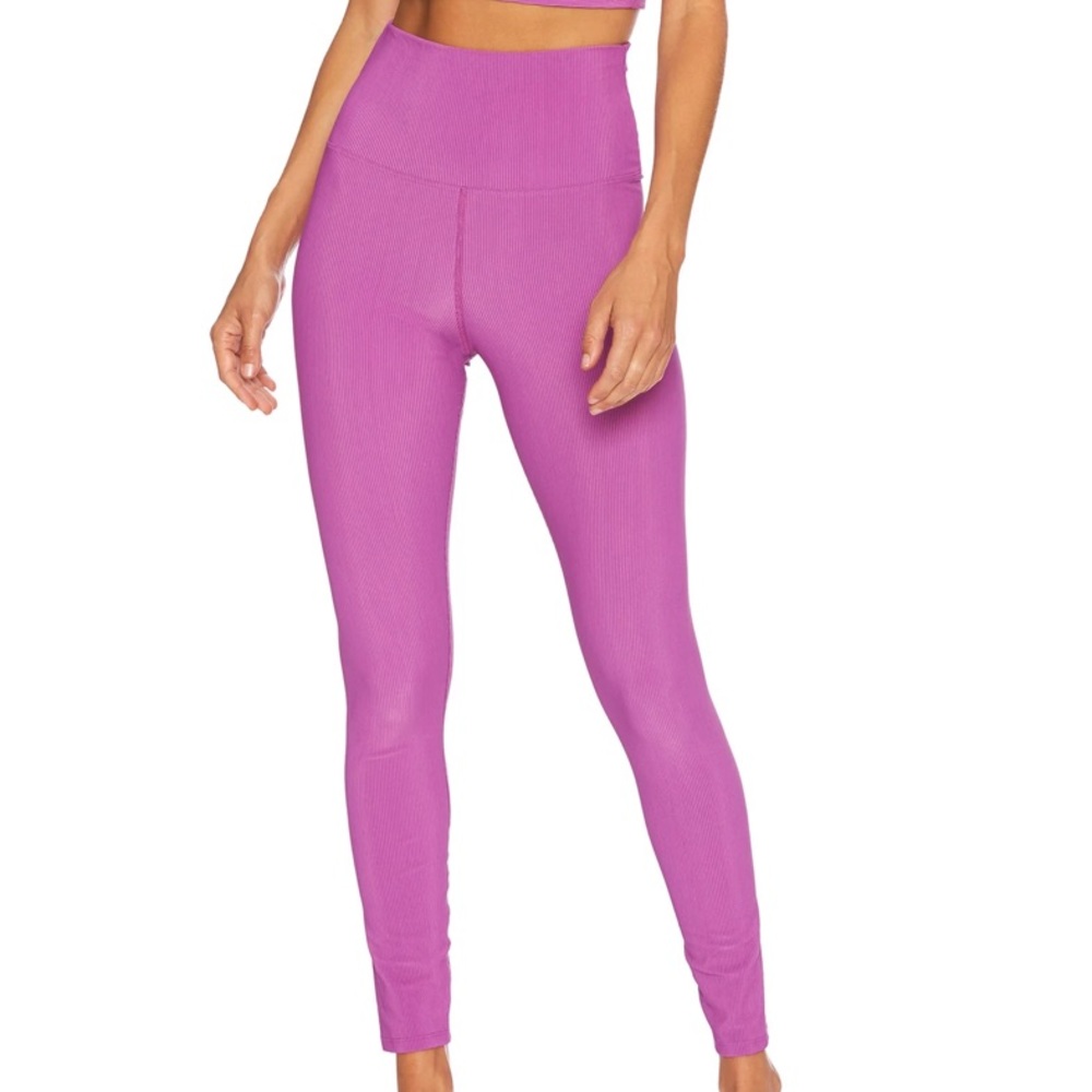 NWT Beach Riot Mauve Ribbed Leggings